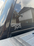 Gimme Golf Small Decal